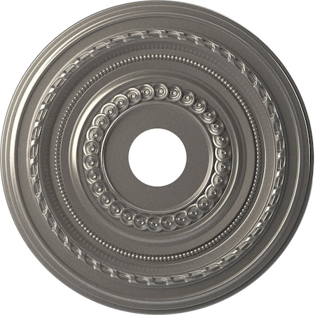 Ekena Millwork Cole Thermoformed PVC Ceiling Medallion Fits Canopies up to 5 1/8-in., Aged Dark Steel CMP19COCST